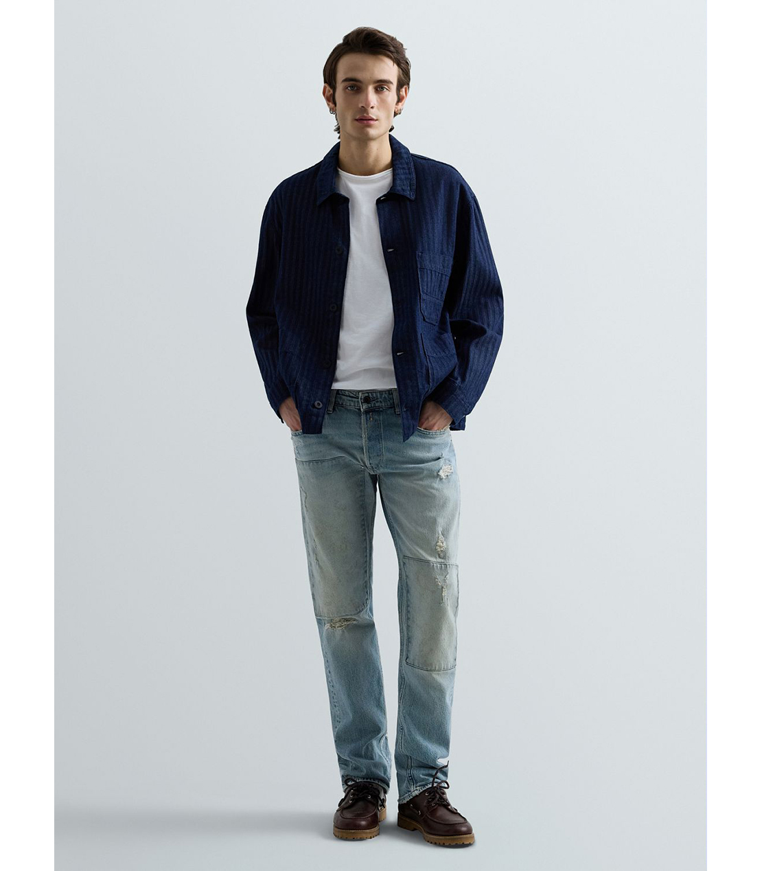 スリムストレートフィットGROVER Aged20 オーガニックコットンデニム 詳細画像 ライトブルー 2